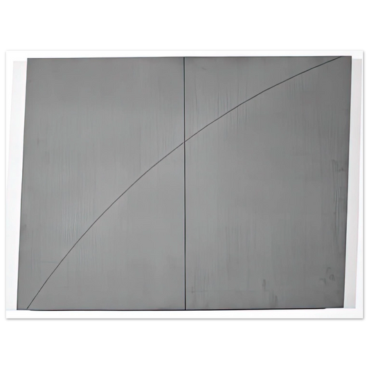 Robert Mangold - A CURVED LINE WITHIN TWO DISTORTED RECTANGLES 1978 Fine Art Poster - Default Title