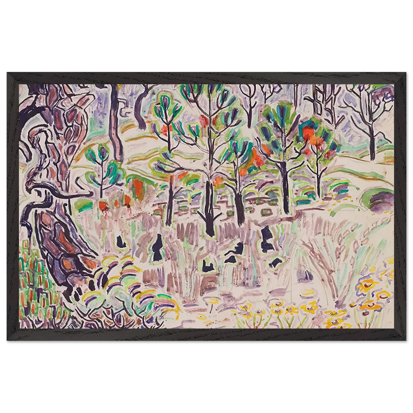 Walter Inglis Anderson - Walter Anderson Wall art - 30x40 cm / 12x16 Inches - Premium Wooden Framed Poster With Fine Art Paper - White frame