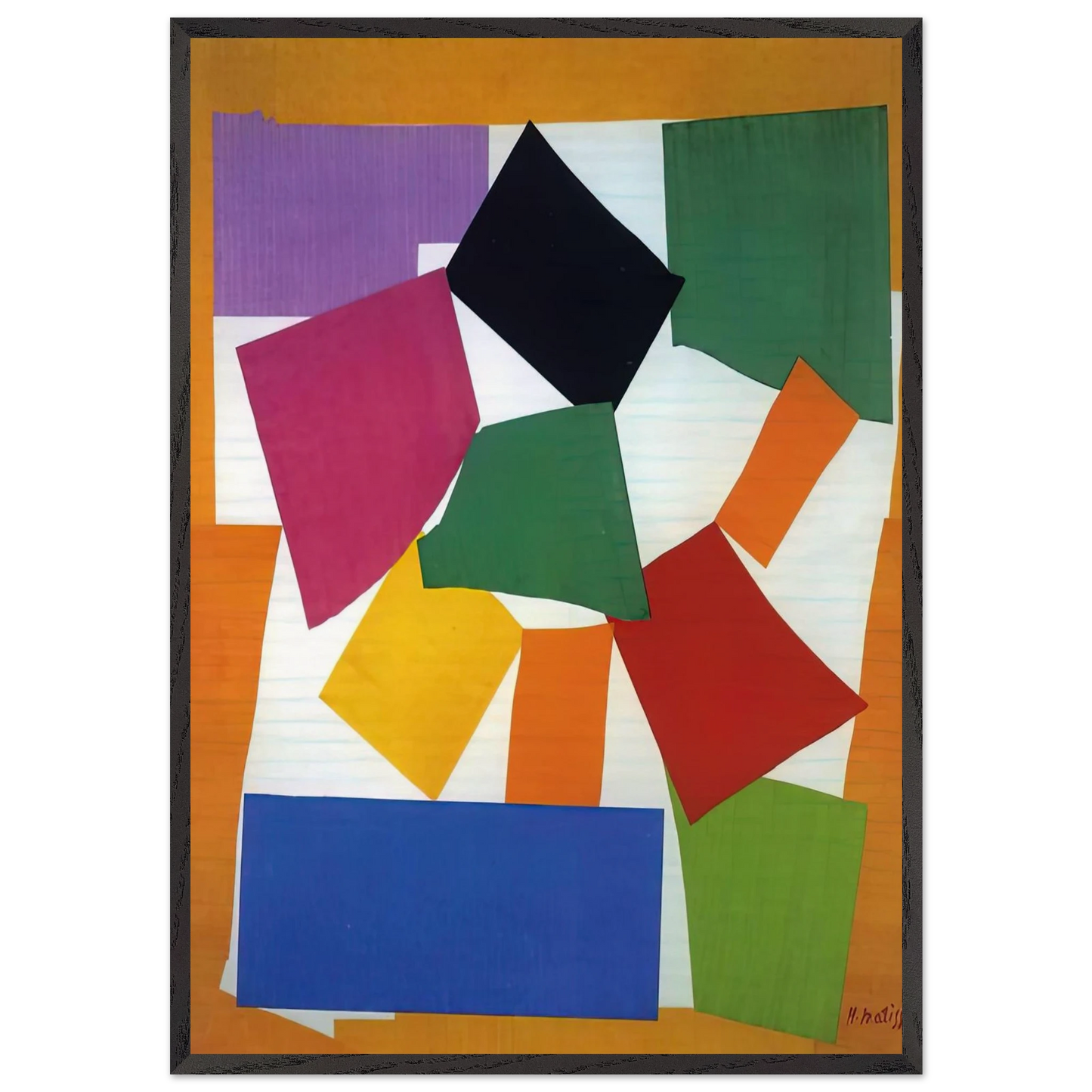 THE SNAIL 1953 - Henri Matisse Framed Art Print – Black Wooden Frame - Default Title - -Framed Art Print