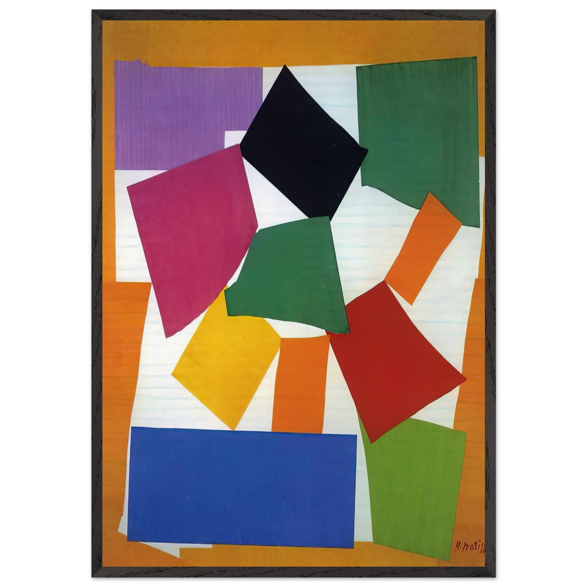 THE SNAIL 1953 - Henri Matisse Framed Art Print – Black Wooden Frame - Default Title - -Framed Art Print