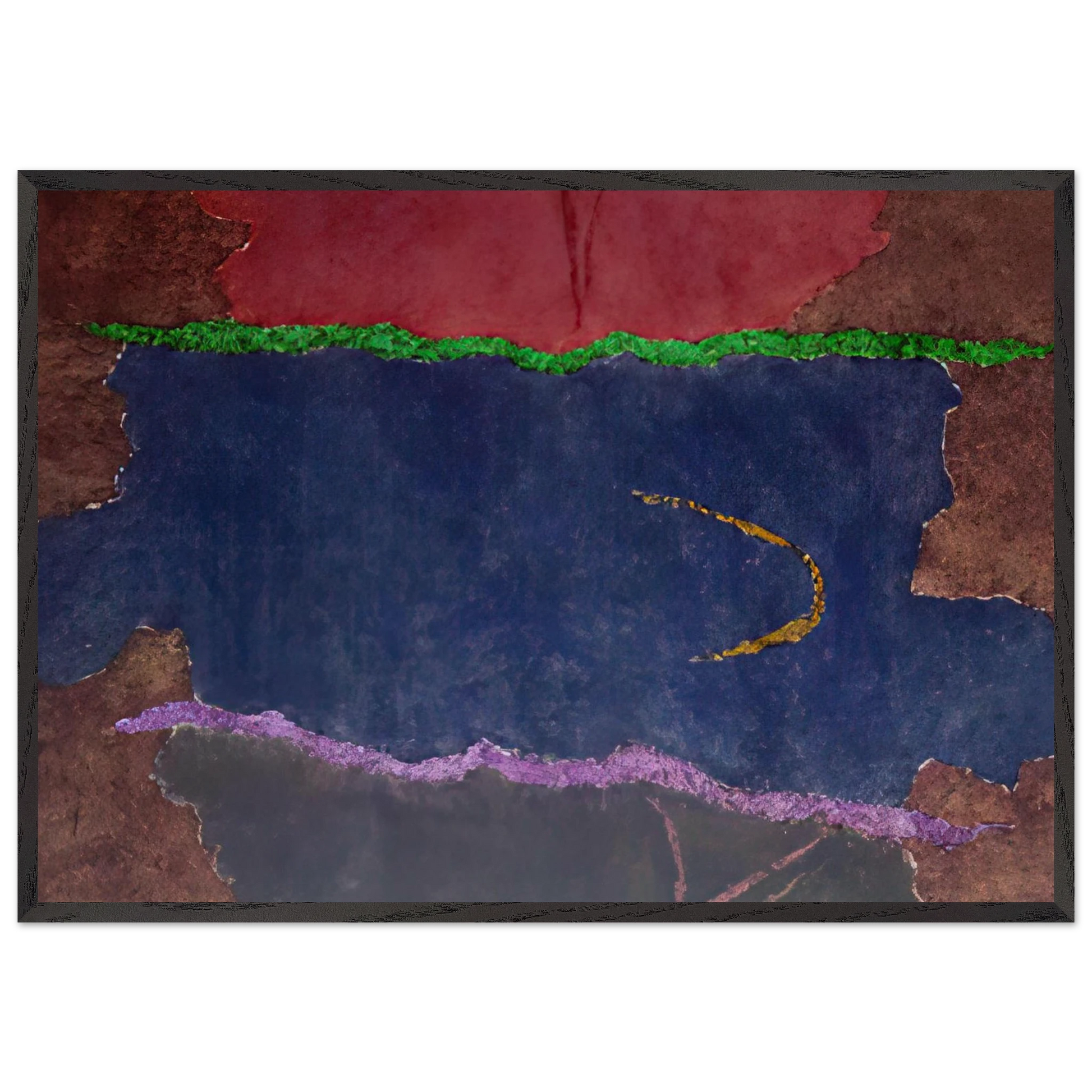 Infinity Field Lefkada Series - 1982 - Theodoros Stamos Framed Art Print – Black Wooden Frame - Default Title - -Framed Art Print