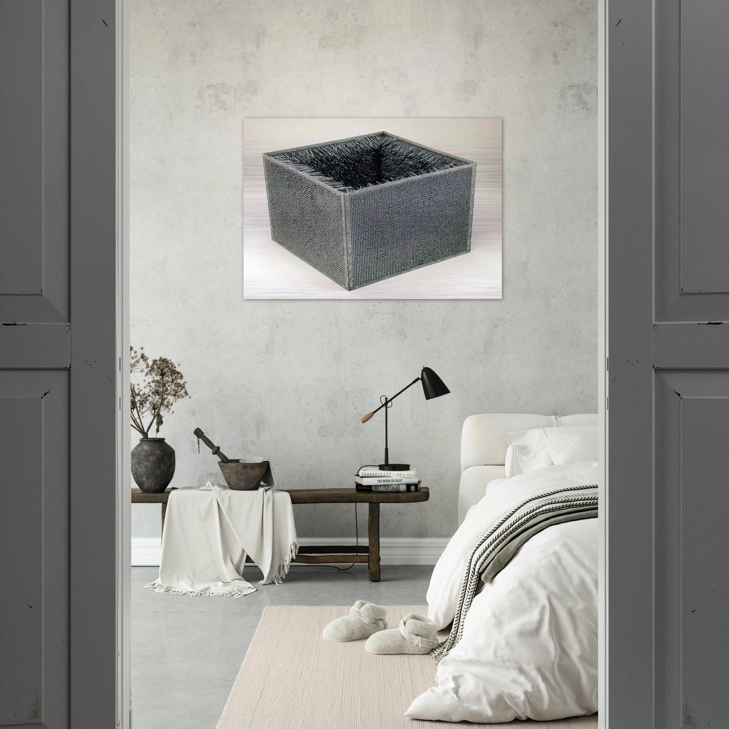 ACCESSION II 1968 - Eva Hesse Brushed Aluminum Print - 70x100 cm / 28x40 inches | Eva Hesse Aluminum Print | Eva Hesse Prints