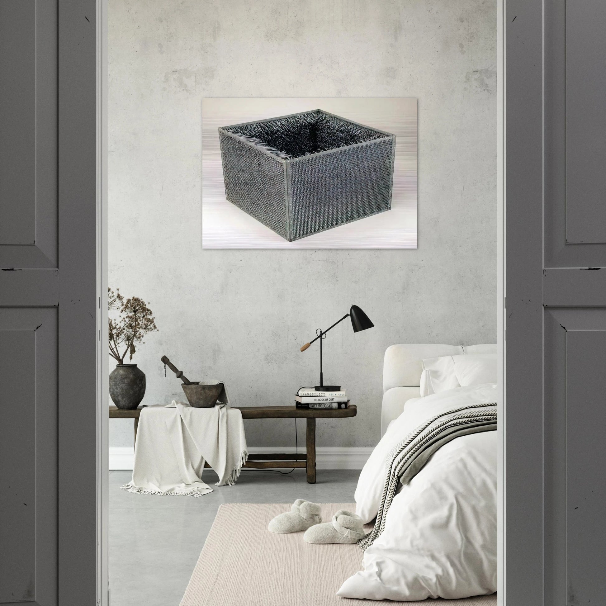 ACCESSION II 1968 - Eva Hesse Brushed Aluminum Print - 70x100 cm / 28x40 inches | Eva Hesse Aluminum Print | Eva Hesse Prints