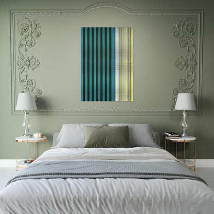 Green Stripes - 1970 - Gene Davis Brushed Aluminum Print - 70x100 cm / 28x40 inches | Gene Davis Aluminum Print | Gene Davis Prints