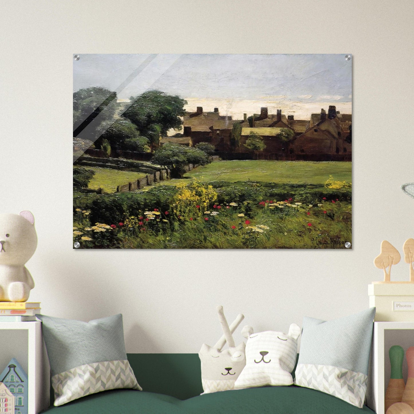 Village Scene - Childe Hassam Acrylic Print - 70x100 cm / 28x40″ inches