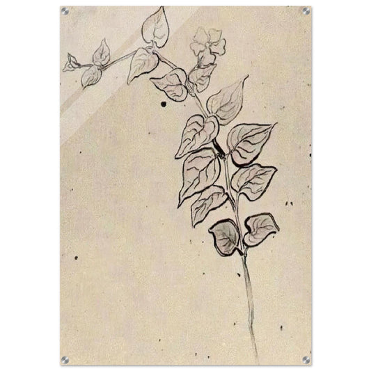 Branch with Leaves - Vincent van Gogh Acrylic Print - 70x100 cm / 28x40″ inches