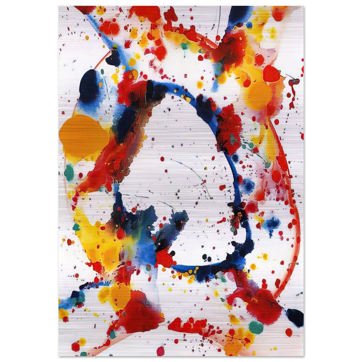 Untitled  Holy Hole  - Sam Francis Brushed Aluminum Print - 70x100 cm / 28x40 inches | Sam Francis Aluminum Print | Sam Francis Prints