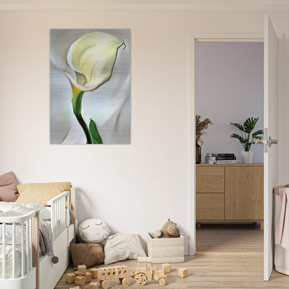 Calla Lily Turned Away - Georgia O'Keeffe Brushed Aluminum Print - 70x100 cm / 28x40 inches | Georgia O'Keeffe Aluminum Print | Georgia O'Keeffe Prints