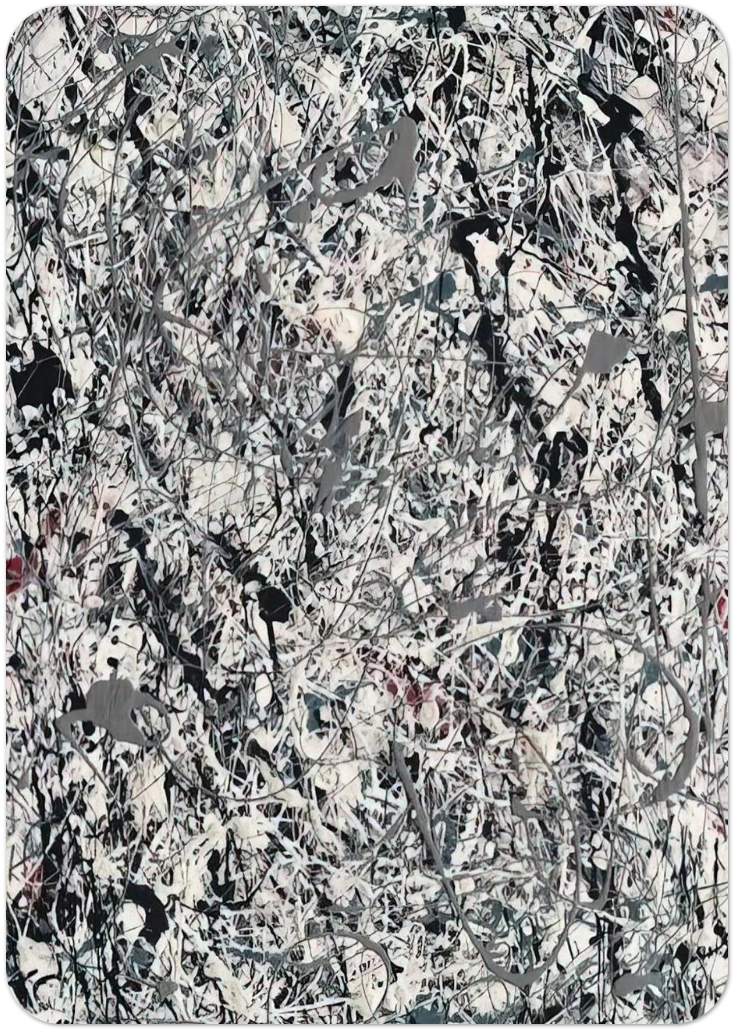 NUMBER 19 1948 By Jackson Pollock Pack of 10 Post Cards | Jackson Pollock Post Cards | A6 (10.5 x 14.8 cm) - 4.1 x 5.8 inches
