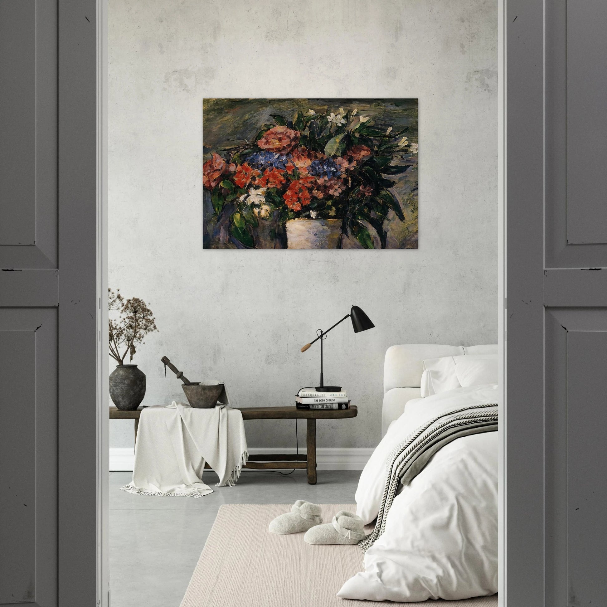Pot of Flowers - Paul Cézanne Brushed Aluminum Print - 70x100 cm / 28x40 inches | Paul Cézanne Aluminum Print | Paul Cézanne Prints