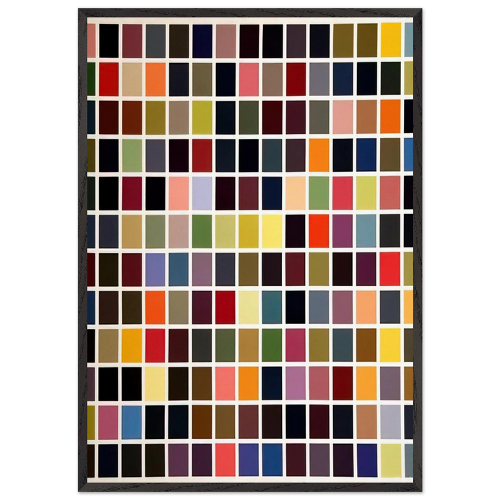 180 COLORS - Gerhard Richter 70x100 cm / 28x40 inches Framed Art Print – Black Wooden Frame