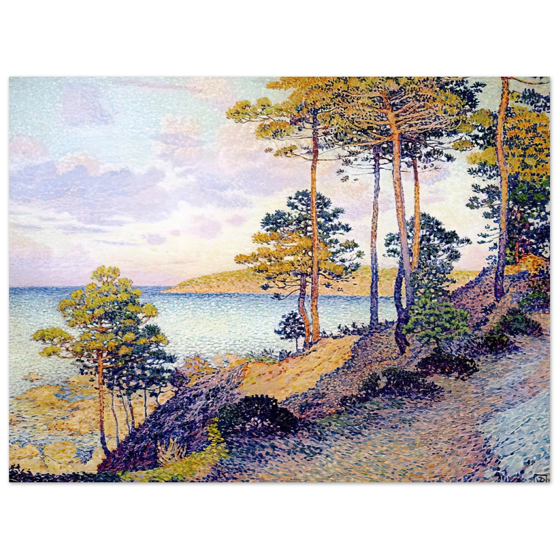Theo van Rysselberghe - THE POINTE ST PIERRE AT ST TROPEZ 1896 Fine Art Poster - Default Title