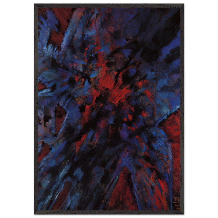 Hommage a Martin Luther King - 1968 - Alfred Manessier 70x100 cm / 28x40 inches Framed Art Print – Black Wooden Frame