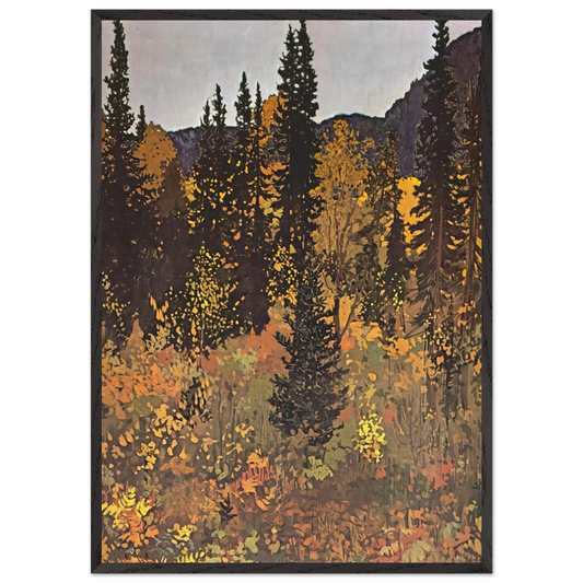 The Dark Woods Interior - 1921 - Frank Johnston Framed Art Print – Black Wooden Frame - Default Title - -Framed Art Print