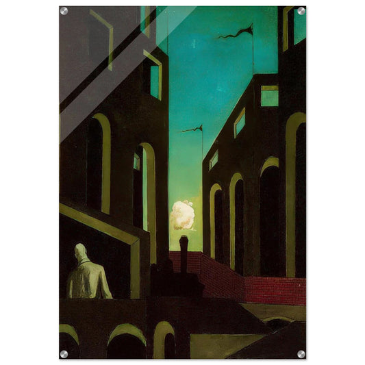 HAPPINESS OF RETURNING 1915 - Giorgio de Chirico Acrylic Print - 70x100 cm / 28x40″ inches | Giorgio de Chirico Wall Art | Giorgio de Chirico Prints