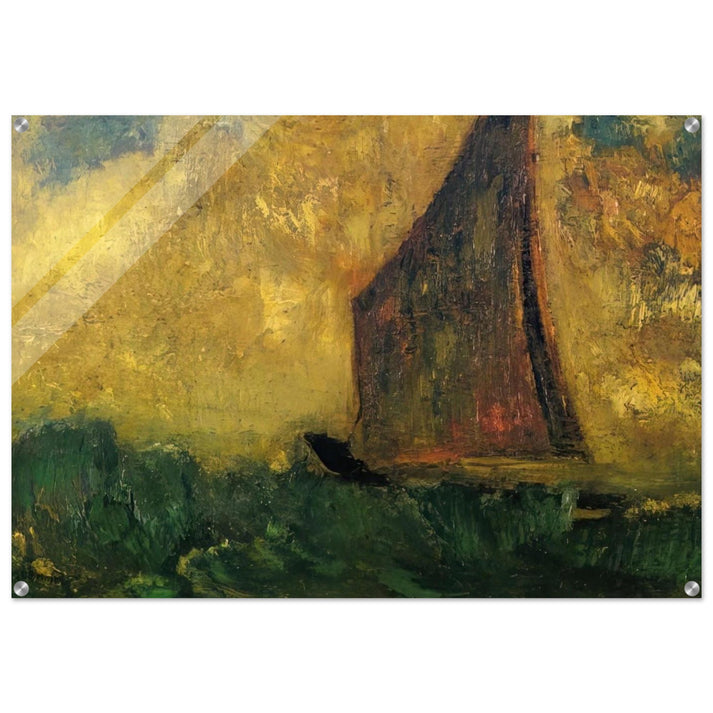 THE MYSTERIOUS BOAT - Odilon Redon Acrylic Print - 70x100 cm / 28x40″ inches