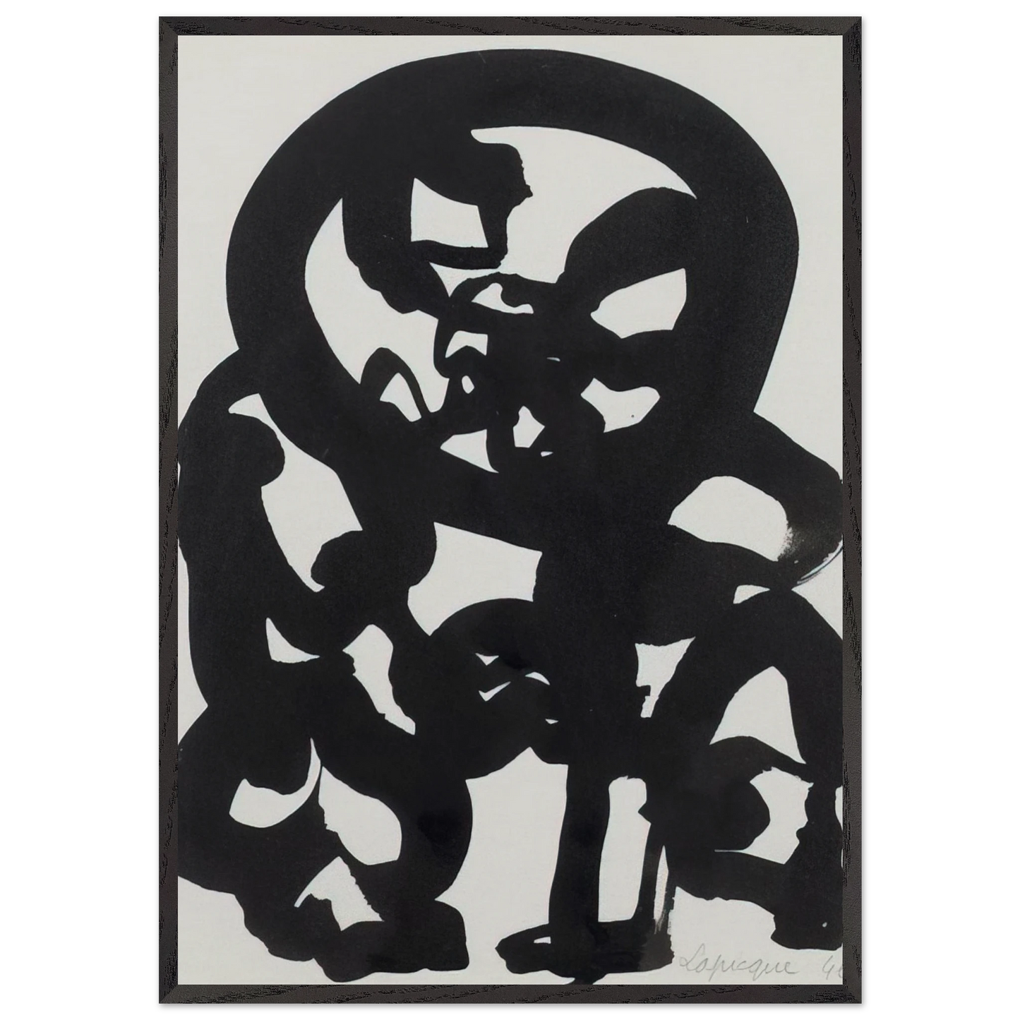 Le Pardon - 1946 - Charles Lapicque Framed Art Print – Black Wooden Frame - Default Title - -Framed Art Print