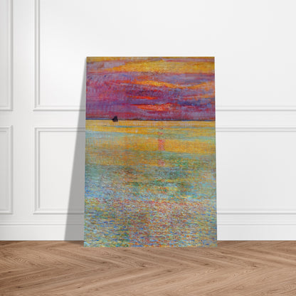 Sunset at Sea - Childe Hassam Brushed Aluminum Print - 70x100 cm / 28x40 inches | Childe Hassam Aluminum Print | Childe Hassam Prints
