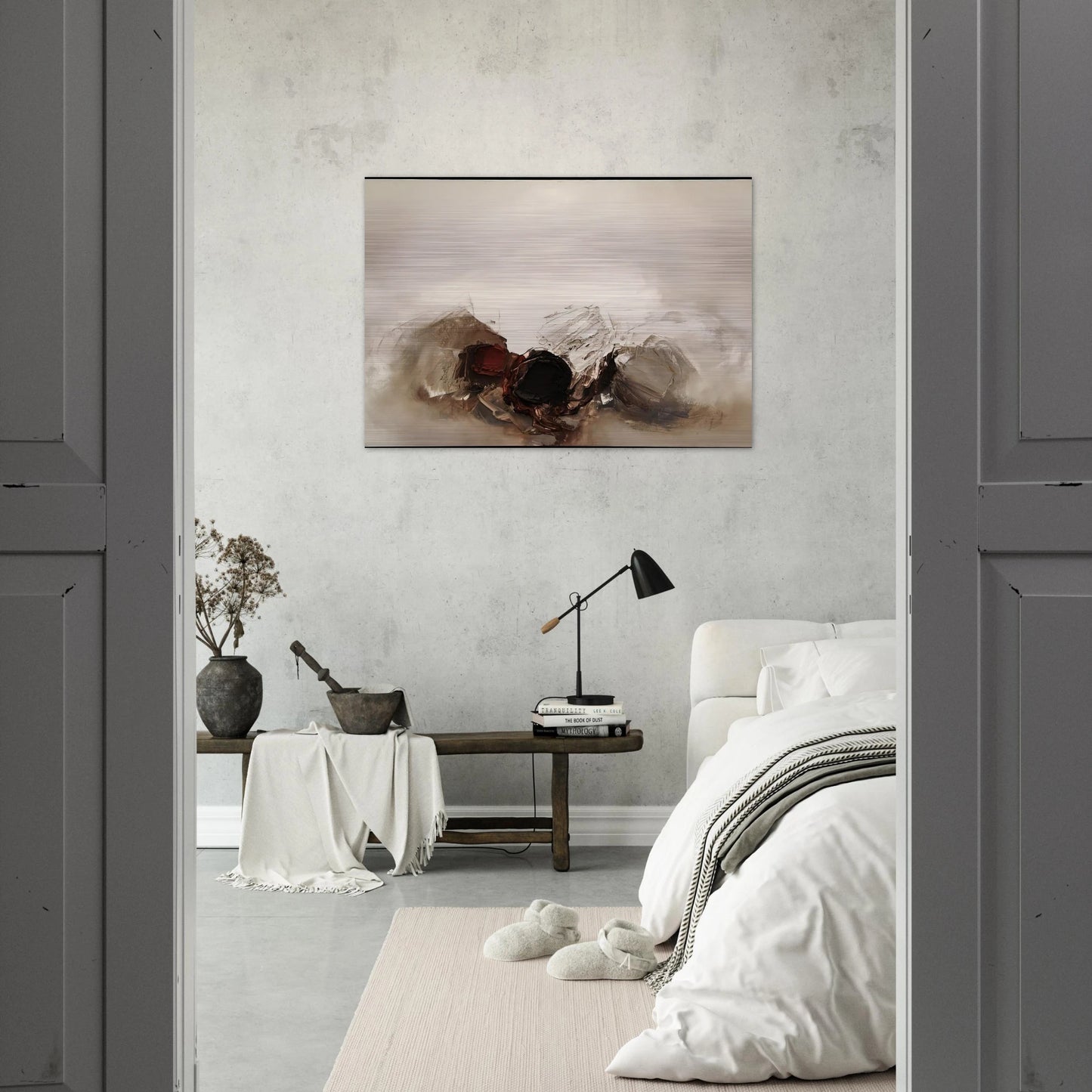 N 300 1960 - Luis Feito Brushed Aluminum Print - 70x100 cm / 28x40 inches | Luis Feito Aluminum Print | Luis Feito Prints