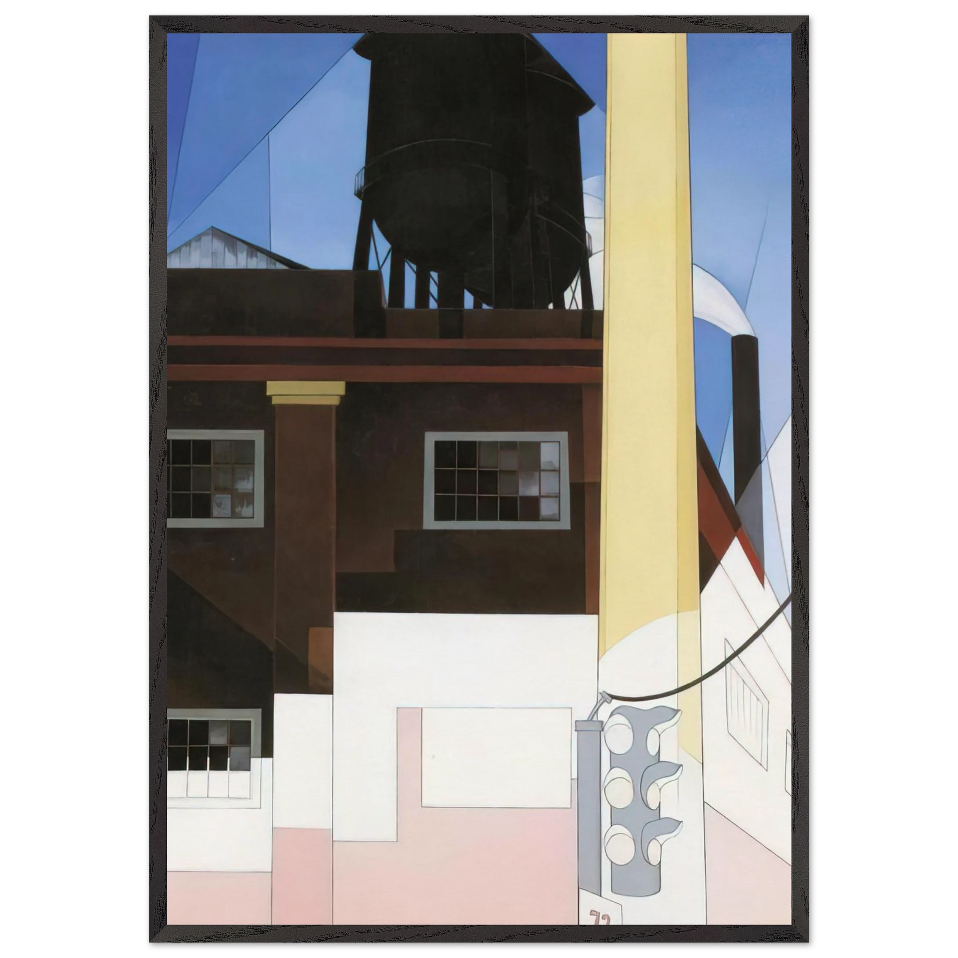And the Home of the Brave - 1931 - Charles Demuth Framed Art Print – Black Wooden Frame - Default Title - -Framed Art Print