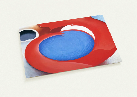 Goat's Horn With Red By Georgia O'Keeffe Pack of 10 Post Cards | Georgia O'Keeffe Post Cards | A6 (10.5 x 14.8 cm) - 4.1 x 5.8 inches