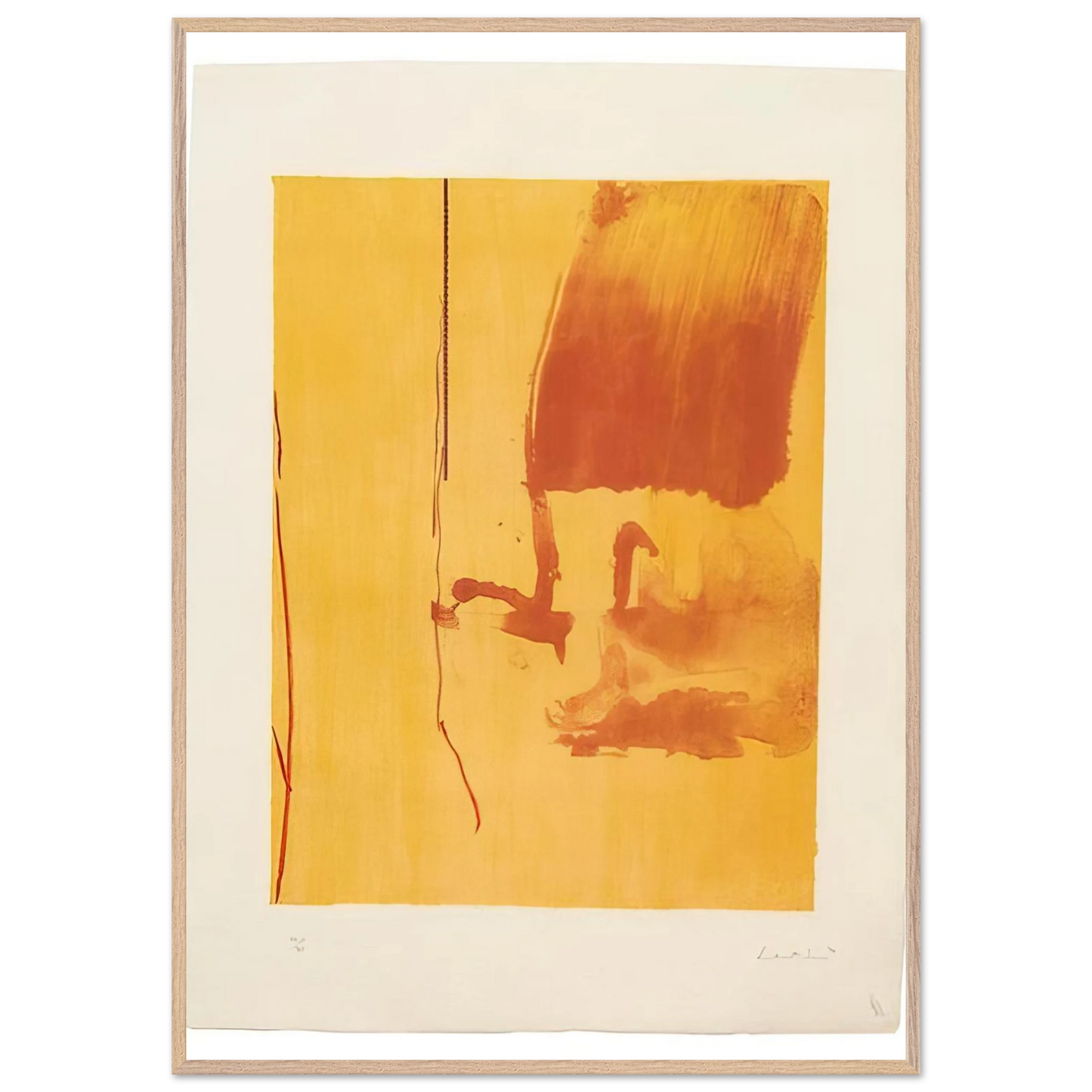 Helen Frankenthaler - Harvest - 1976 Wall art - 27x35 cm / 11x14 inches - Premium Wooden Framed Poster With Fine Art Paper - Black frame