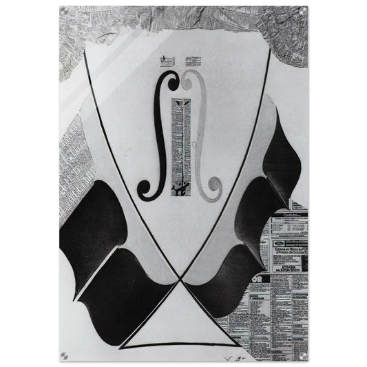 UNTITLED HEAD OF A SPANISH NOBLEMAN FASHIONED BY THE CATASTROPHE MODEL FROM A SWALLOW S TAIL - Salvador Dali Acrylic Print - 70x100 cm / 28x40″ inches