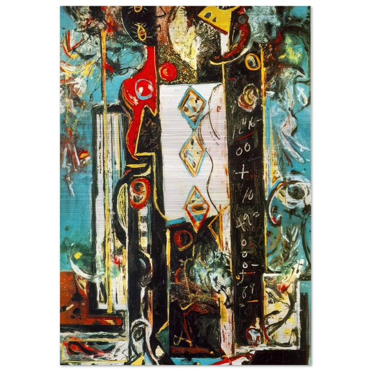 MALE AND FEMALE - Jackson Pollock Brushed Aluminum Print - 70x100 cm / 28x40 inches | Jackson Pollock Aluminum Print | Jackson Pollock Prints