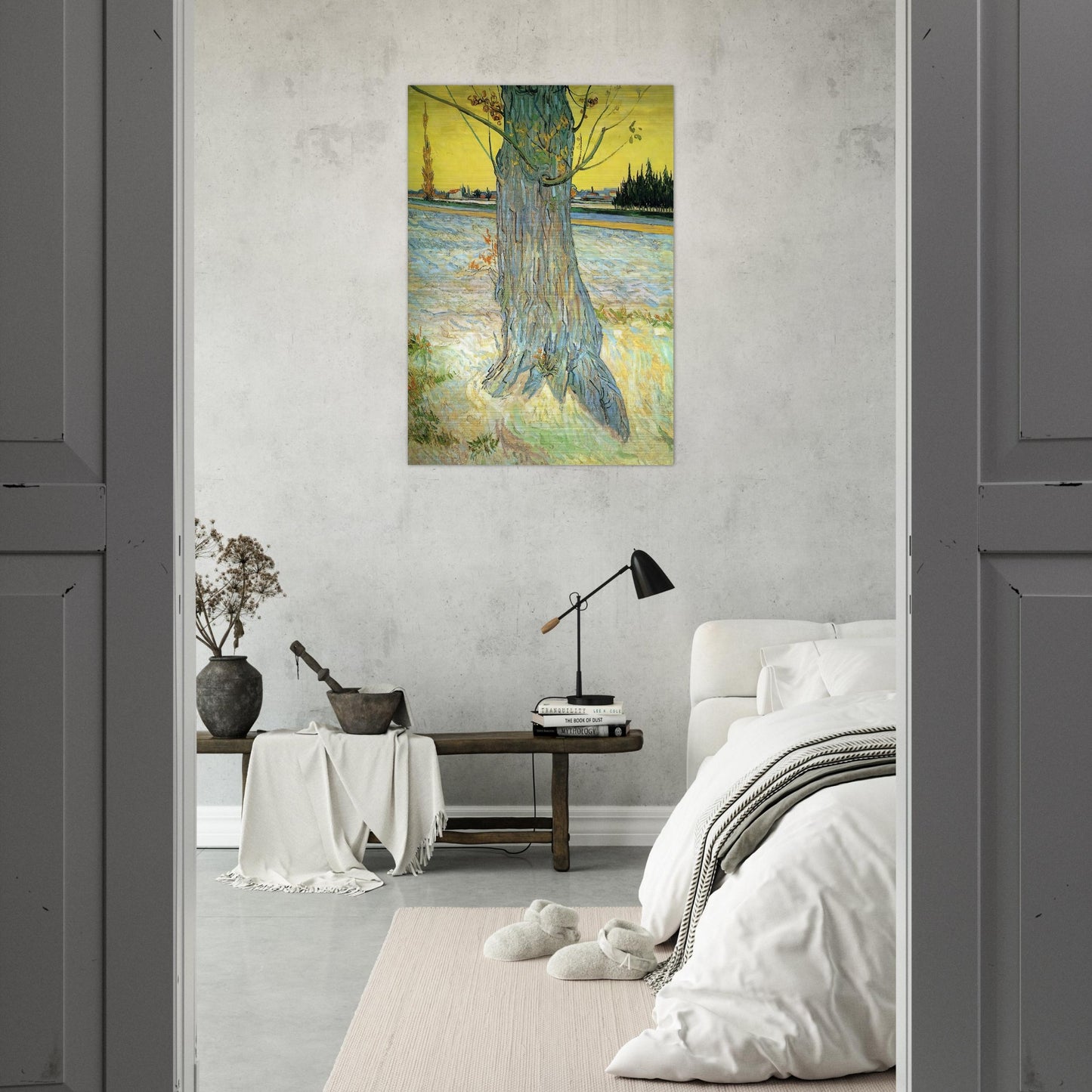 Trunk of an Old Yew Tree - Vincent van Gogh Brushed Aluminum Print - 70x100 cm / 28x40 inches | Vincent van Gogh Aluminum Print | Vincent van Gogh Prints