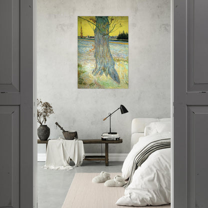 Trunk of an Old Yew Tree - Vincent van Gogh Brushed Aluminum Print - 70x100 cm / 28x40 inches | Vincent van Gogh Aluminum Print | Vincent van Gogh Prints