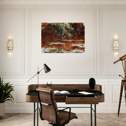 Water Lily Pond - claude monet Brushed Aluminum Print - 70x100 cm / 28x40 inches | claude monet Aluminum Print | claude monet Prints