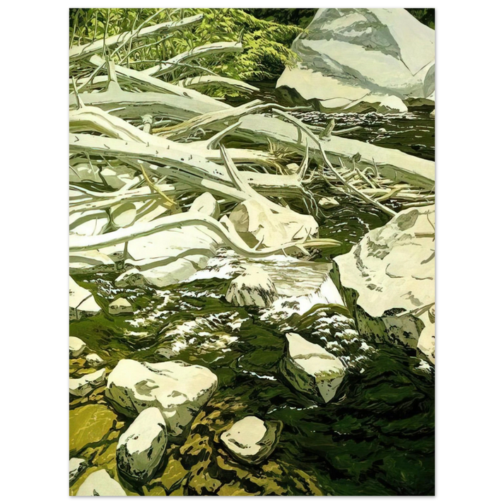 Neil Welliver - High Water Mark - 1984  75x100 cm / 30x40inches Fine Art Poster