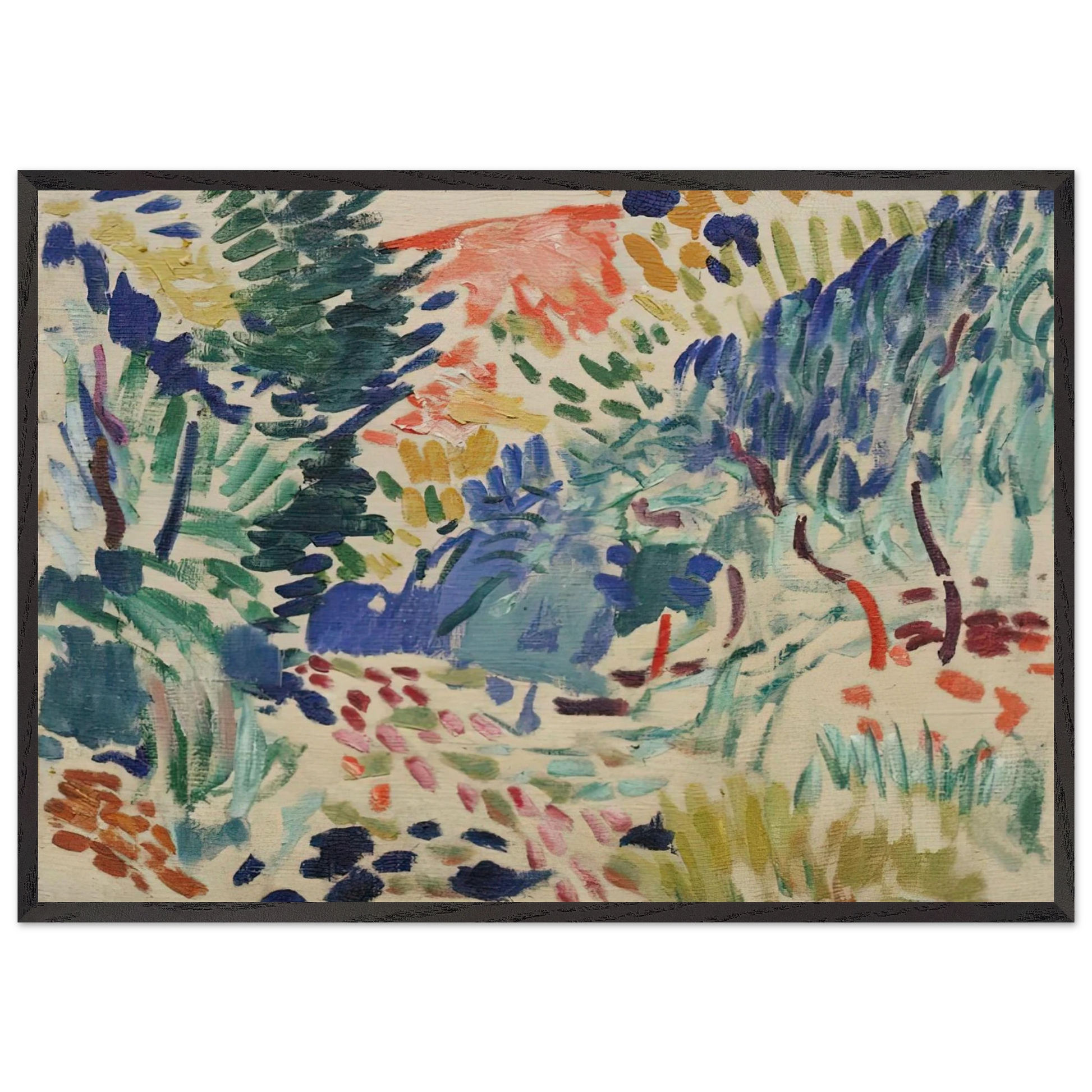 LANDSCAPE AT COLLIOURE 1905 - Henri Matisse Framed Art Print – Black Wooden Frame - Default Title - -Framed Art Print