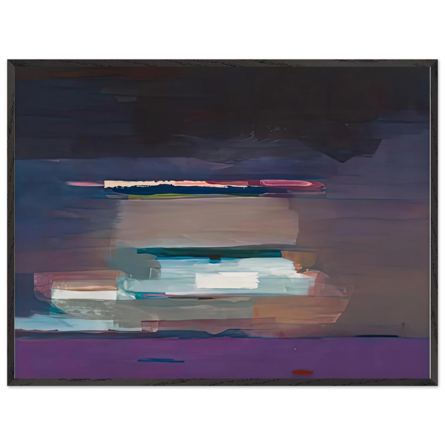 Helen Frankenthaler - Viewpoint I, 1974- Wall Art - 60x80 cm / 24x32 inches - Premium Wooden Framed Poster With Fine Art Paper - Black frame