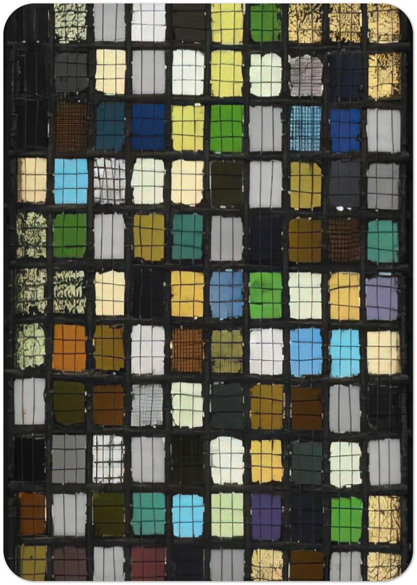 GRID MOUNTED 1921 By Josef Albers Pack of 10 Post Cards | Josef Albers Post Cards | A6 (10.5 x 14.8 cm) - 4.1 x 5.8 inches