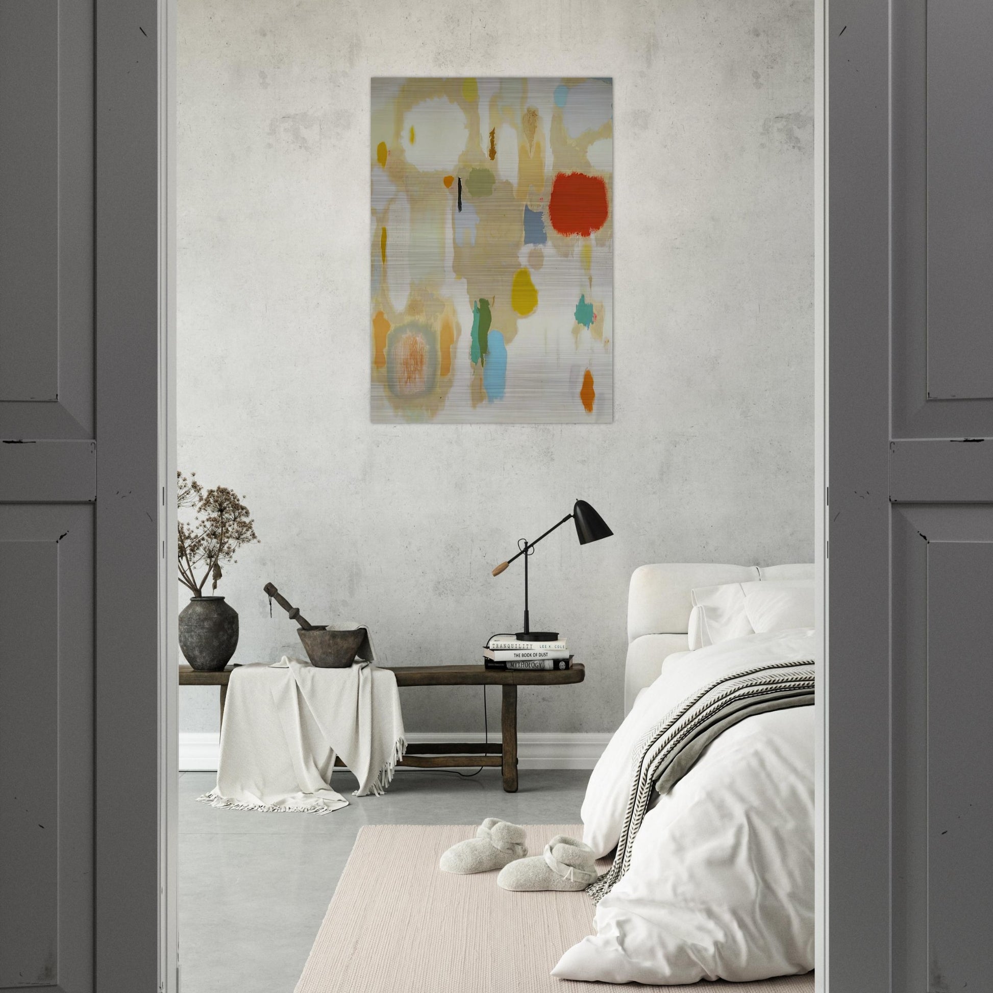 Contemplations on Geraniums - 1952 - John Ferren Brushed Aluminum Print - 70x100 cm / 28x40 inches | John Ferren Aluminum Print | John Ferren Prints