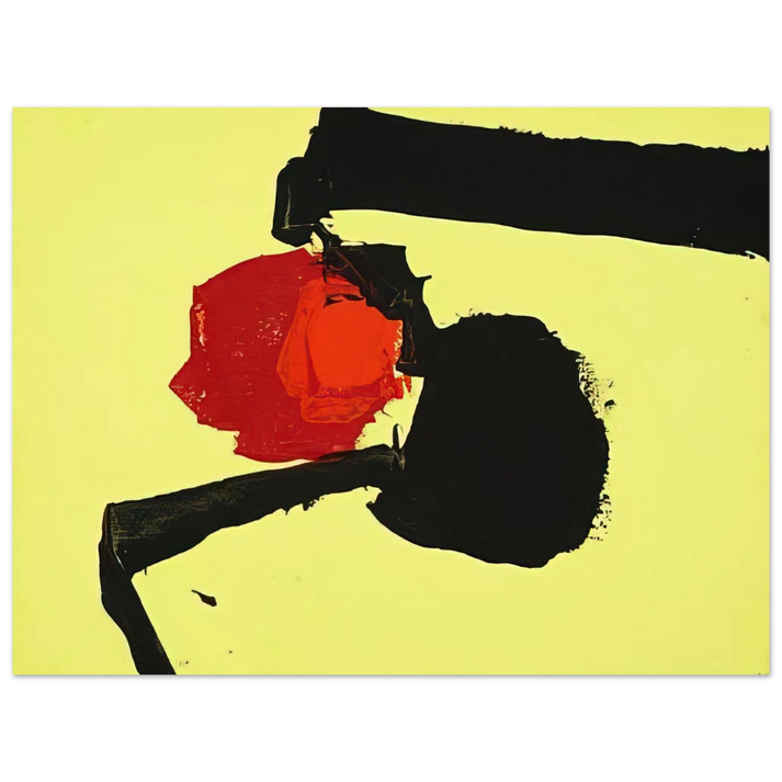 Luis Feito - UNTITLED ABSTRACT IN YELLOW BLACK AND RED 1967  75x100 cm / 30x40inches Fine Art Poster