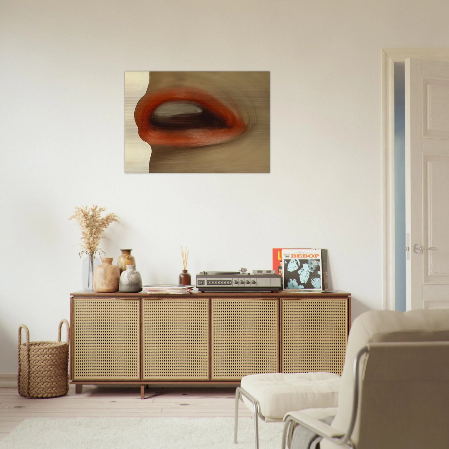 MUND MOUTH BRIGITTE BARDOT S LIPS 1963 - Gerhard Richter Brushed Aluminum Print - 70x100 cm / 28x40 inches | Gerhard Richter Aluminum Print | Gerhard Richter Prints