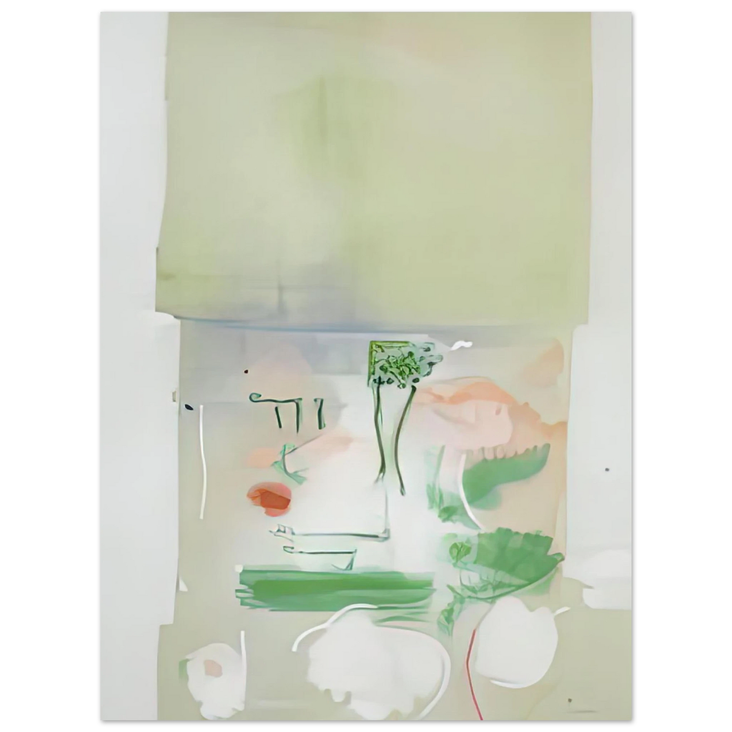 Helen Frankenthaler - Faerie Tale, 1988- Wall Art - 21x29.7 cm / 8x12" - Premium Wooden Framed Poster With Fine Art Paper - White frame