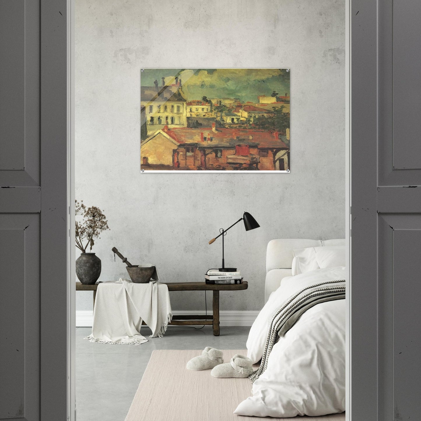 The roofs - Paul Cézanne Acrylic Print - 70x100 cm / 28x40″ inches