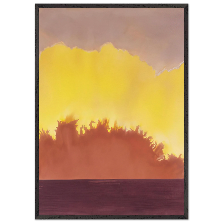 Little Sister - 1979 - Ronnie Landfield 70x100 cm / 28x40 inches Framed Art Print – Black Wooden Frame