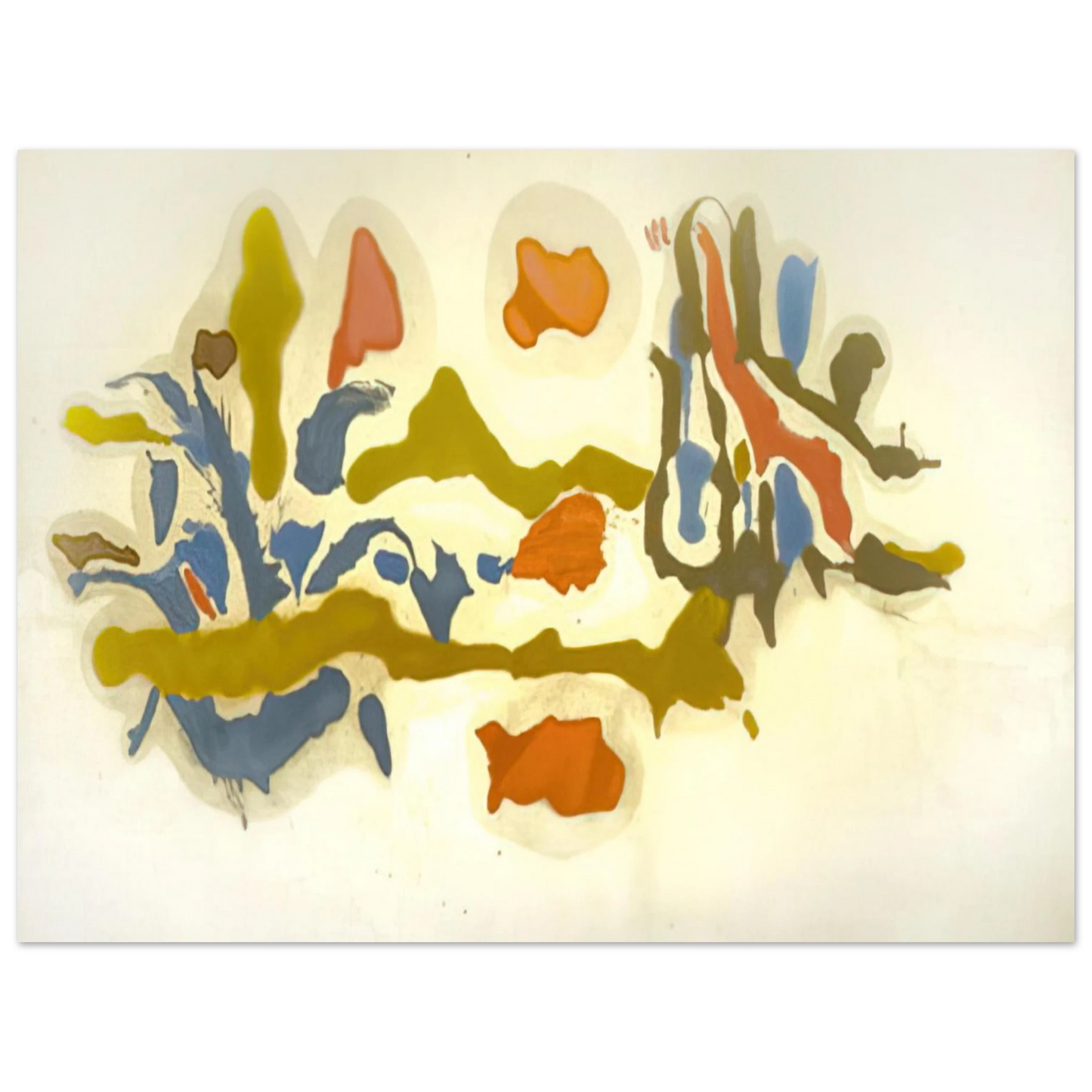 Helen Frankenthaler - Seascape with Dunes - 1962 Wall art - 28x43  cm / XL (11x17 inches) - Fine Art Poster - -