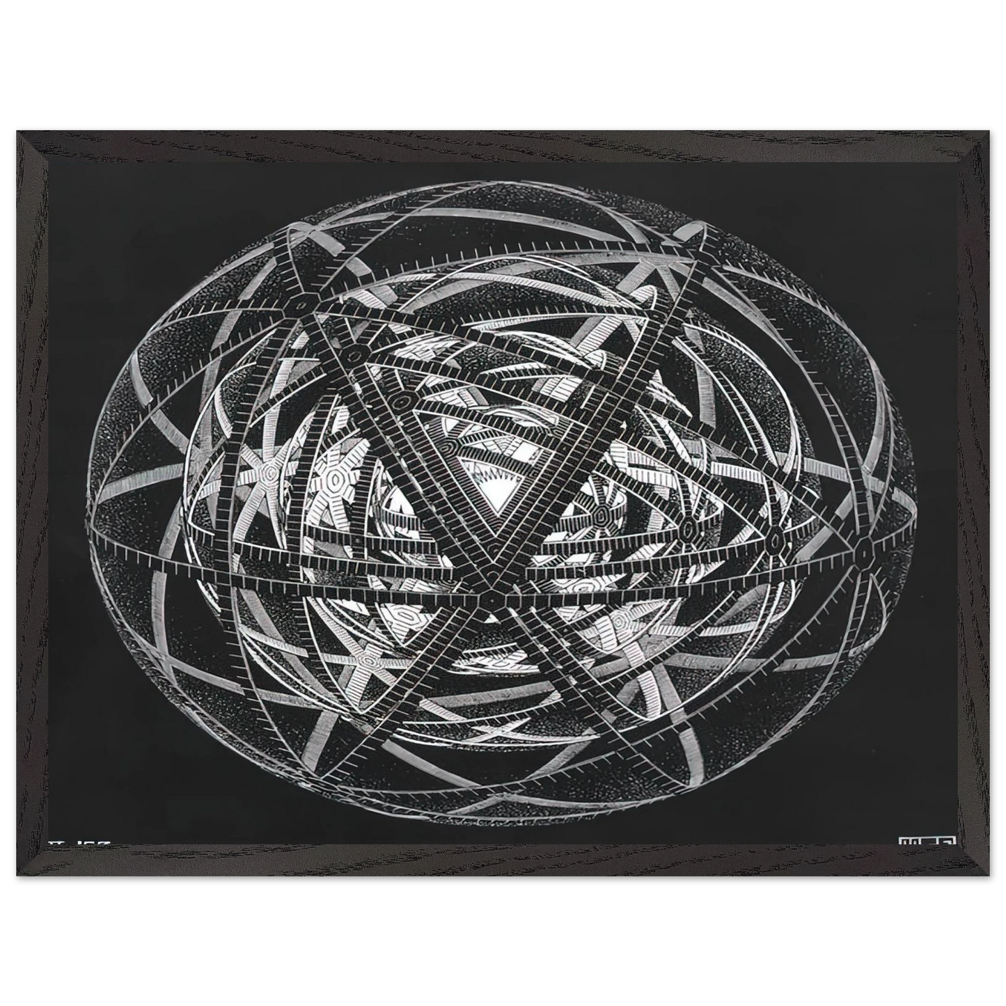MC Escher - CONCENTRIC RINDS Wall Art - 30x40 cm / 12x16 inches - Fine Art Poster - -