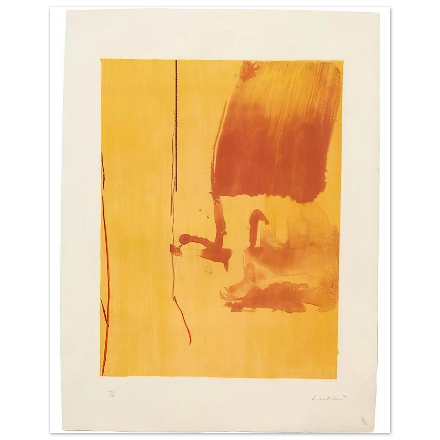 Helen Frankenthaler - Harvest - 1976 Wall art - 70x100 cm / 28x40 inches - Premium Wooden Framed Poster With Fine Art Paper - Black frame