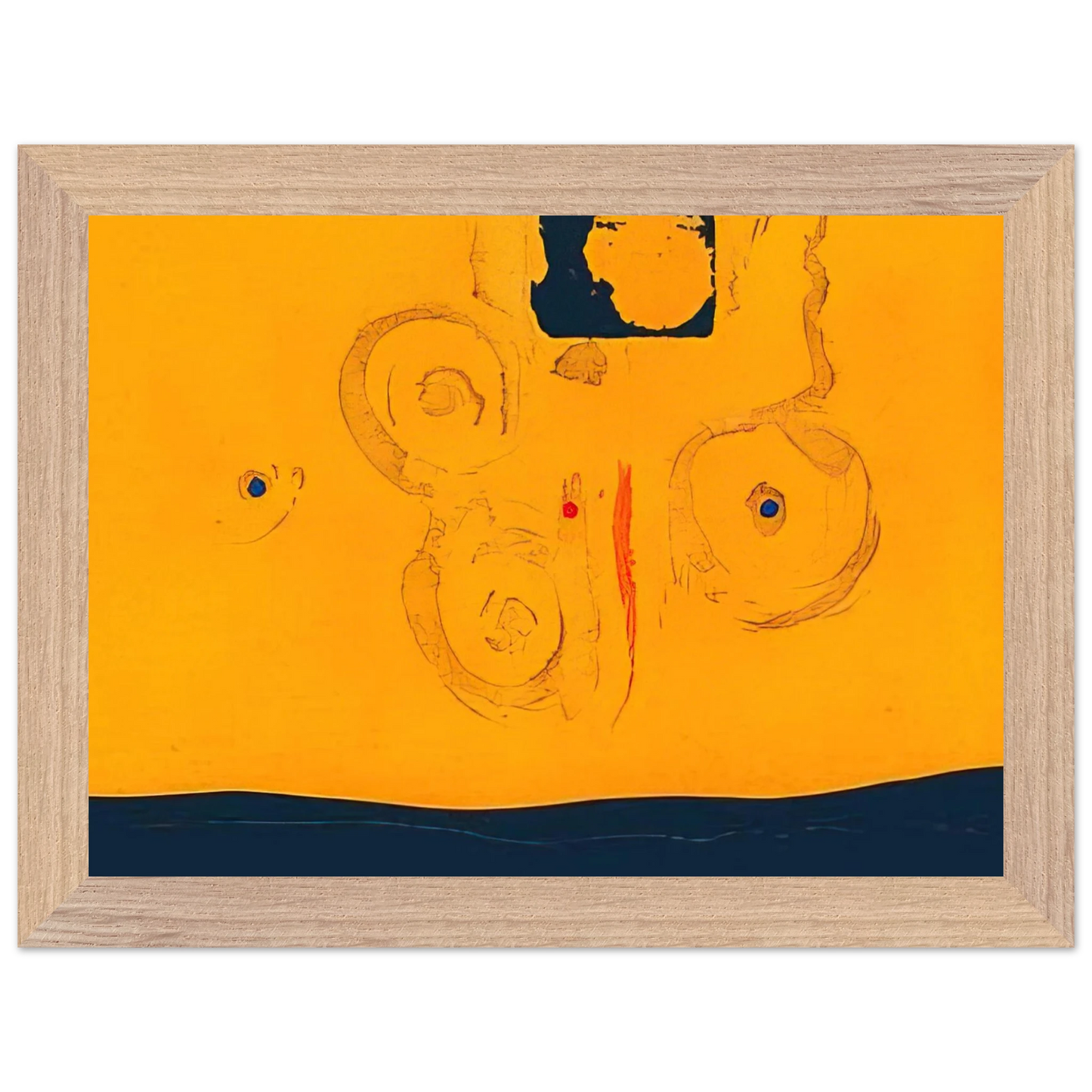 Helen Frankenthaler - Plaza Real - 1988 Wall art - 21x29.7 cm / 8x12" - Premium Wooden Framed Poster With Fine Art Paper - White frame
