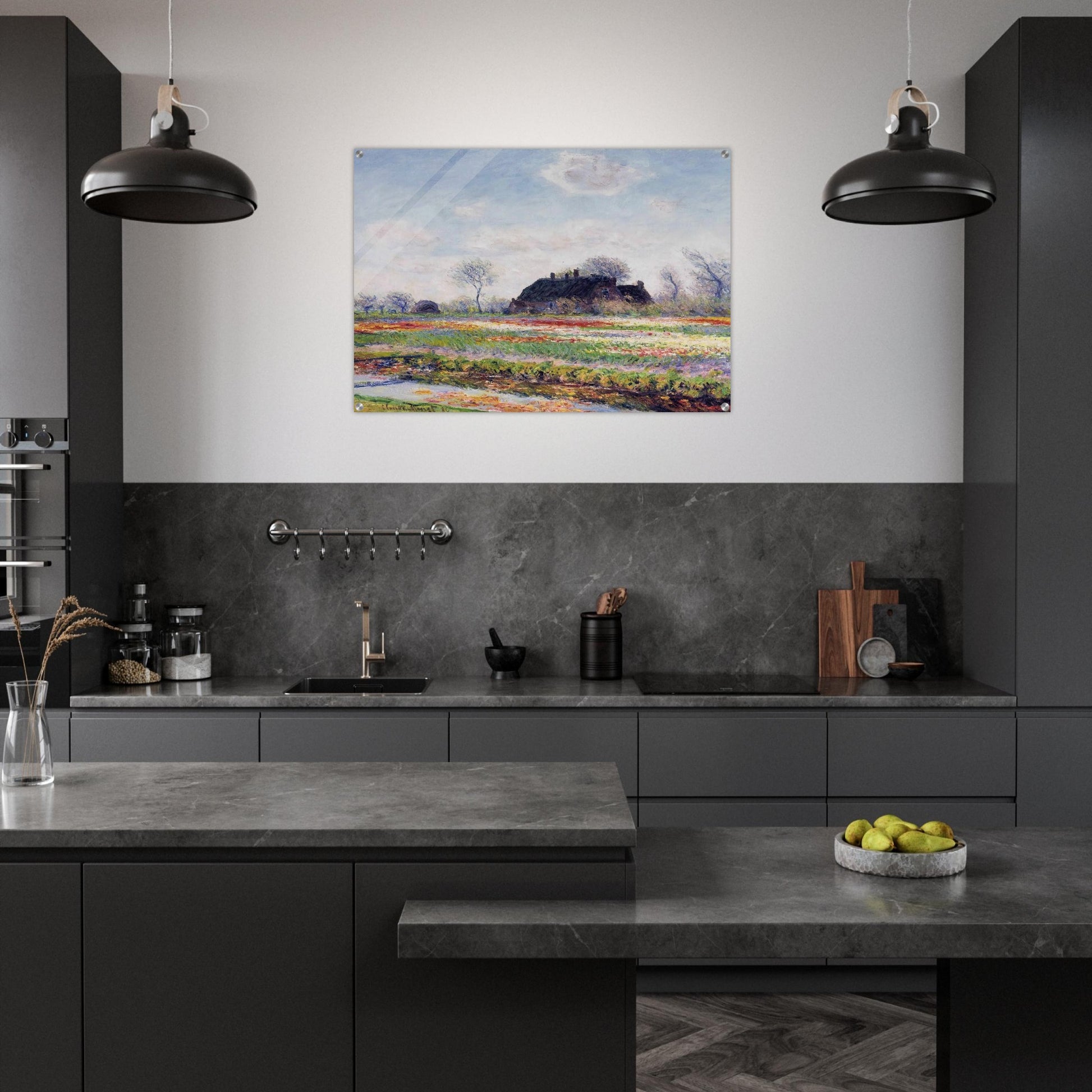 Tulip Fields at Sassenheim, near Leiden - claude monet Acrylic Print - 70x100 cm / 28x40″ inches