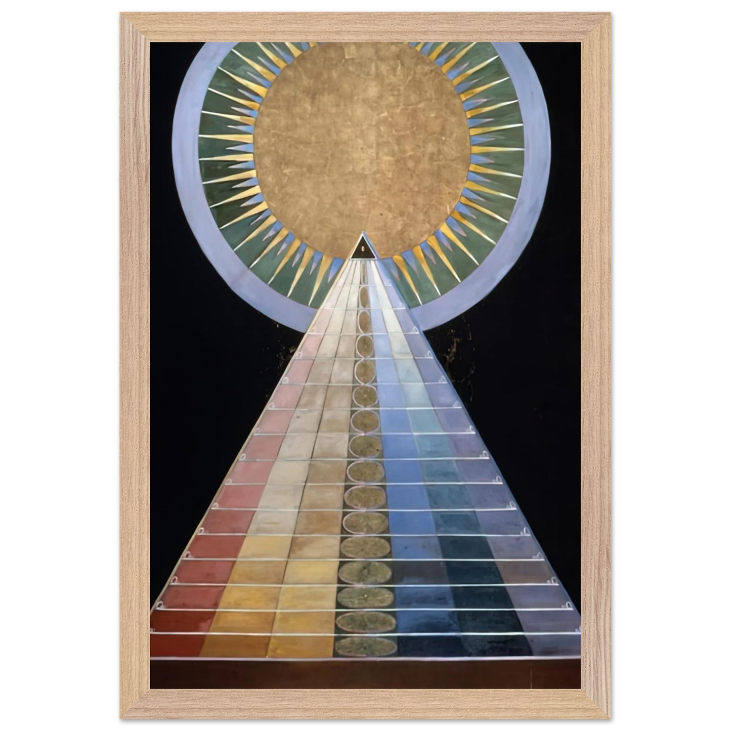 Hilma af Klint - ALTAR PAINTING 1915 Wall art - A1 (59.4 x 84.1  cm) - Premium Wooden Framed Poster With Fine Art Paper - Black frame