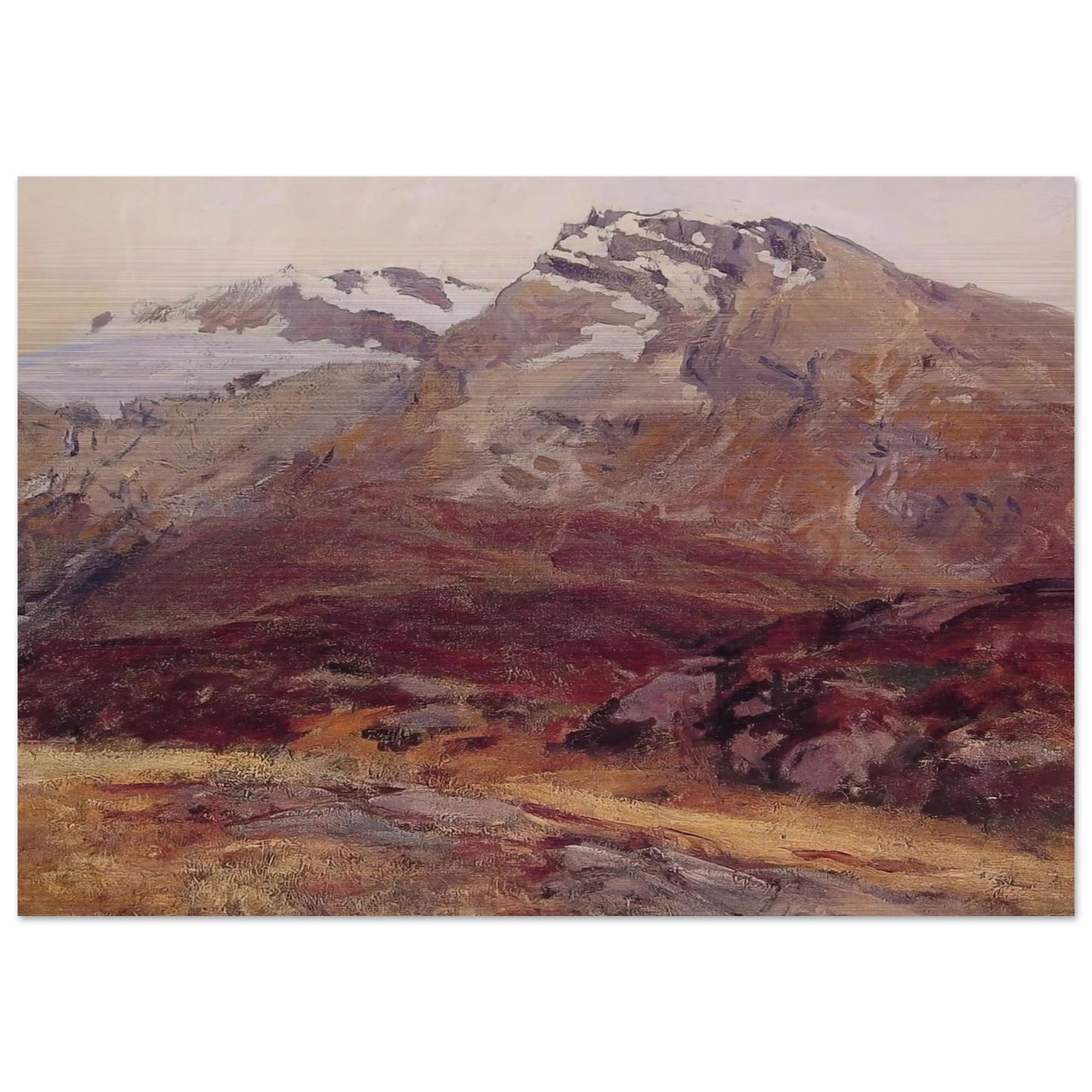 Coming Down from Mont Blanc - John Singer Sargent Brushed Aluminum Print - 70x100 cm / 28x40 inches | John Singer Sargent Aluminum Print | John Singer Sargent Prints
