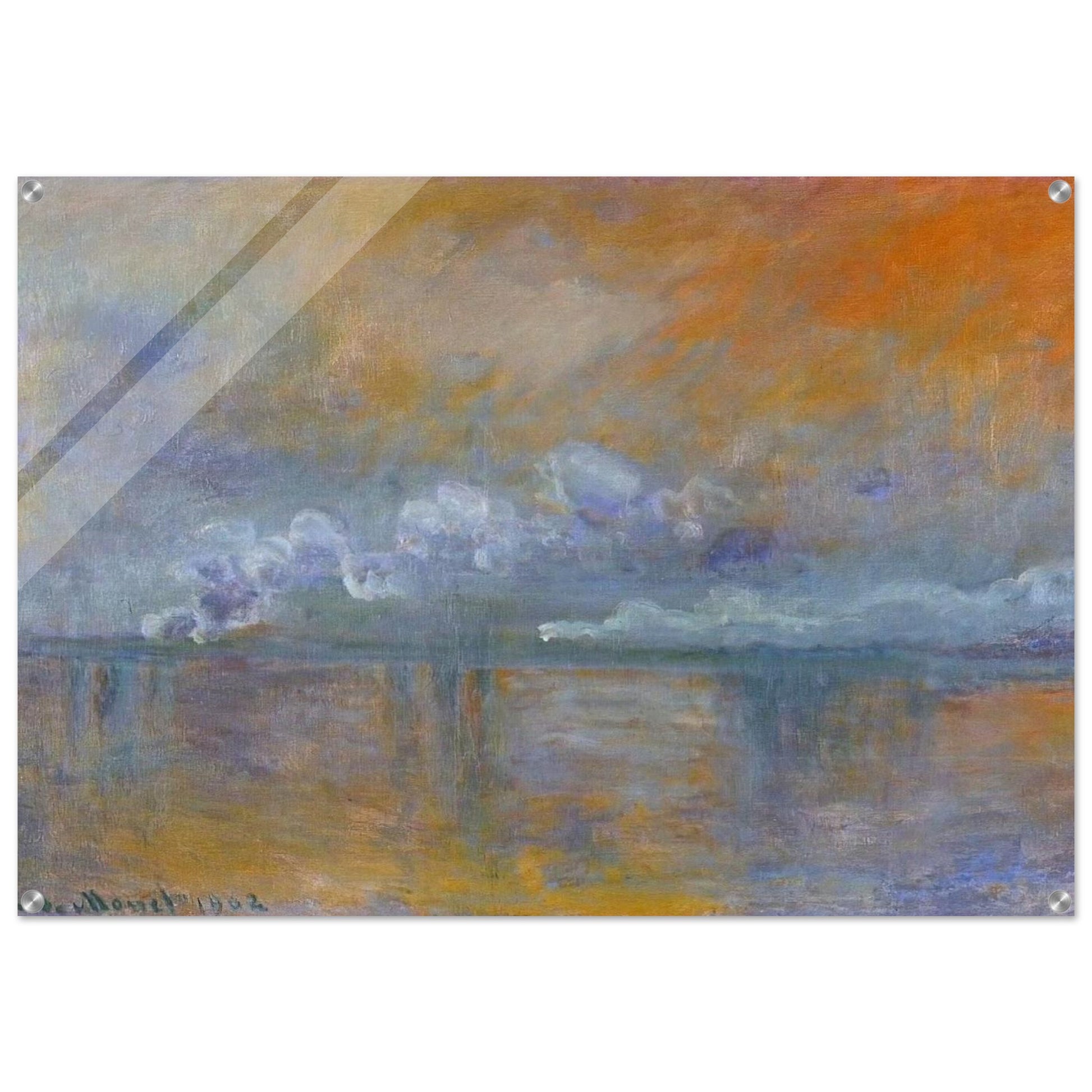 Charing Cross Bridge 02 - claude monet Acrylic Print - 70x100 cm / 28x40″ inches