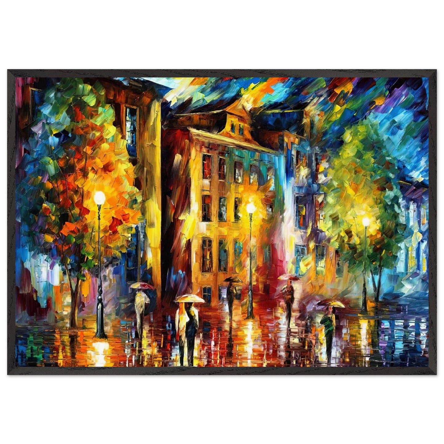 Leonid Afremov N8 - Leonid Afremov Framed Art Print – Black Wooden Frame - Default Title - -Framed Art Print